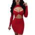 Cut out Sexy Club dress #Long Sleeve
